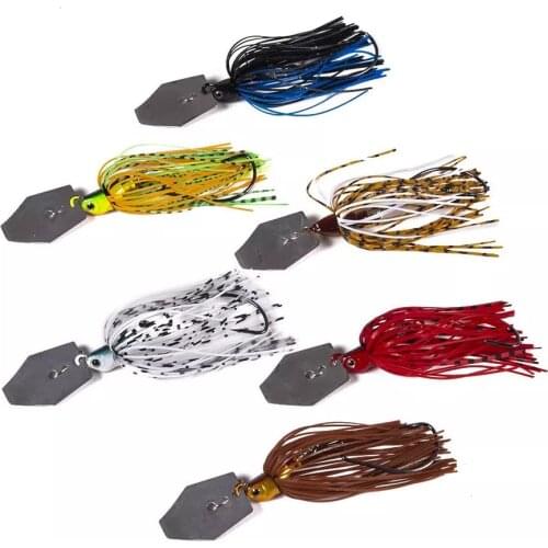 1Pcs 11g Chatter bait Blade Bait with Rubber Skirt buzzbait Spinner Bait Fishing Lure Isca Artificial Wobbler