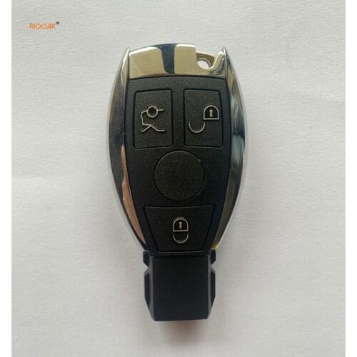 RIOOAK New 3 button Smart Remote Key Replacement Shell Case one battery holder for Mercedes-Benz BGA CLS CLK CLA SLK AMG W204