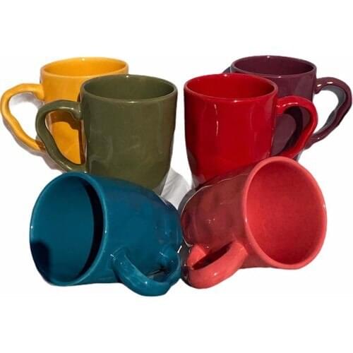 Colored Mugs Ceramic Coffee Cup and Saucer Straight Latte Cup Cappuccino Couple Espresso Coffee Cups Drinkware Morning Gift