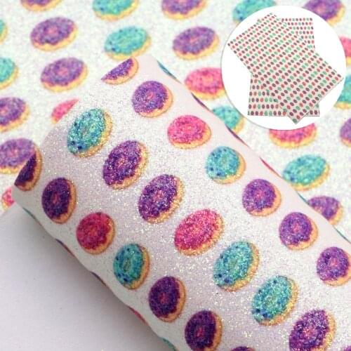 David accessories 20*33cm Food Cake Fine Glitter Synthetic Leather Fabric for Bags Wallte DIY in Craft Bow-knot,1Yc14182