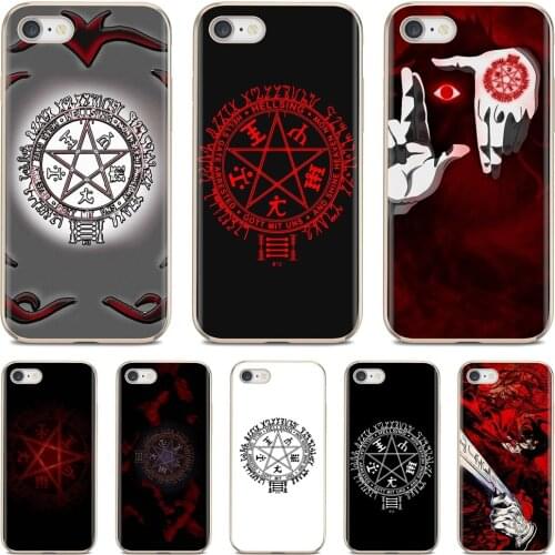 For Huawei Y6 Y5 2019 For Xiaomi Redmi Note 4 5 6 7 8 Pro Mi A1 A2 A3 6X 5X 7A Hellsing Comics Japanese Red Pentagram Soft Case