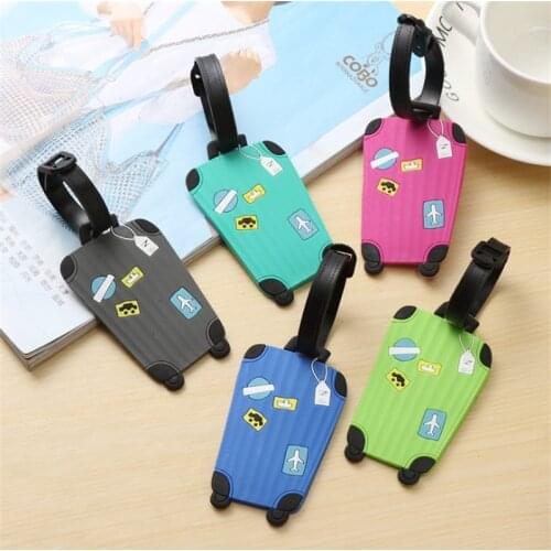 Travel Accessories Luggage Tag Cartoon Cute Silica Gel Suitcase ID Addres Holder Baggage Boarding Portable Label