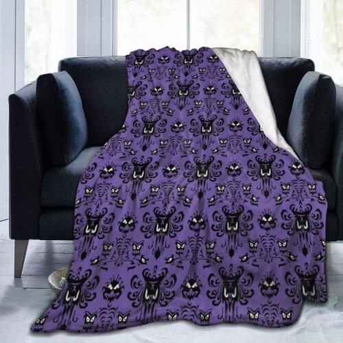 Haunted Mansion Flannel Throw Blankets Super Soft Warm Plush Fluffy Lightweight Cozy Fuzzy Fleece Blankets for Children Teens