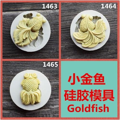 Perfect Goldfish Fish shape Silicone Fondant Soap 3D Cake Mold Cupcake Jelly Candy Chocolate Decoration Baking Tool Moulds