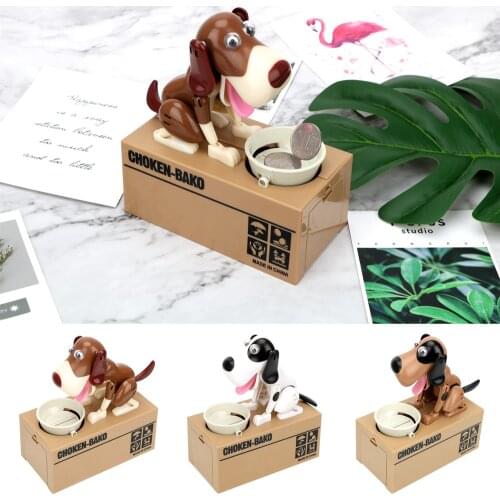Money Saving Box Creative Plastic Kids Gift Automated Money Boxes Electronic Piggy Banks Cartoon Robotic Dog Steal Coin Bank