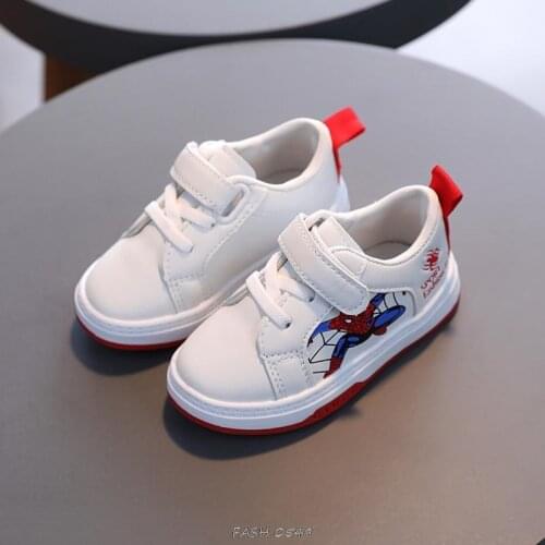 New Boys Girls SpiderMan Sneakers Baby/toddler/little Kids Leather Trainers Children School Casual Sport Shoes Soft Running Shoe