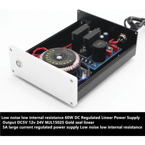 60w Linear Regulated Power Supply Output DC 5v 19v 12v 24v Mjl15025 Gold Seal Linear 5A Large Current Regulated Power Supply