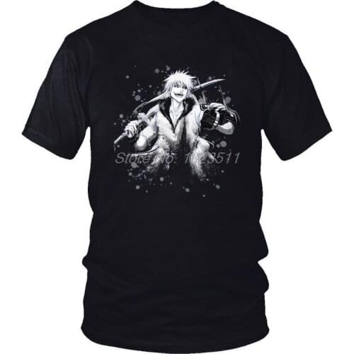 Anime Male Kurosaki Ichigo T-Shirt Funny Bleach Manga Tshirt Short Sleeve Cool T Shirt Men Cotton Tees Gift Streetwear
