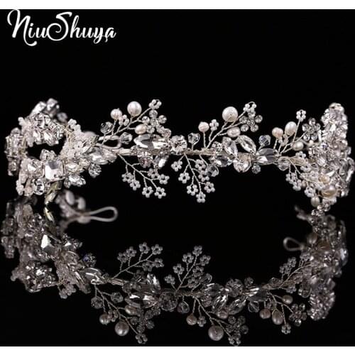 NiuShuya European Leave Baroque Wedding Hairbands Soft Bridal Headband Wedding Hair Accessory