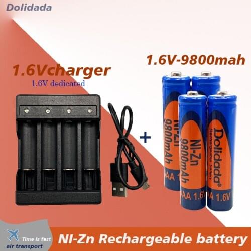 New AAA rechargeable battery is 1.6V 9800mah, the charging is more stable than 1.5V and the service life is longer ,with charger