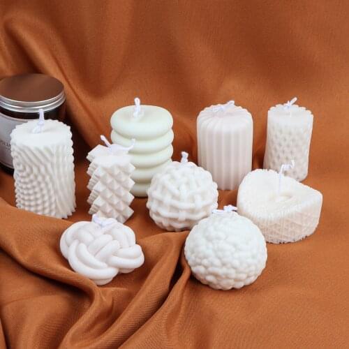 New Cylinder Ball Silicone Mold DIY Candle Hand Soap Gypsum Mold Creative Ice Hockey Ice Silicone Mold Home Decoration Art Gift