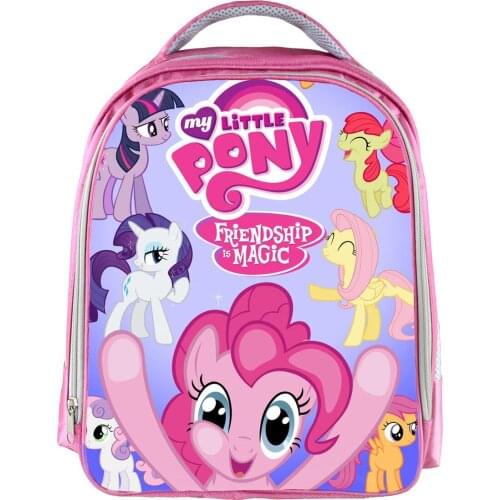 New my little pony unicorn cartoon primary school girl schoolbag 1-3 grade cartoon backpack burden shoulder bag