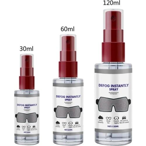 Anti Fog Spray Eyeglass Goggles Antifog Lens Cleaner 48h Long Lasting Glasses Defogger Prevent Fogging Spray for Glasses