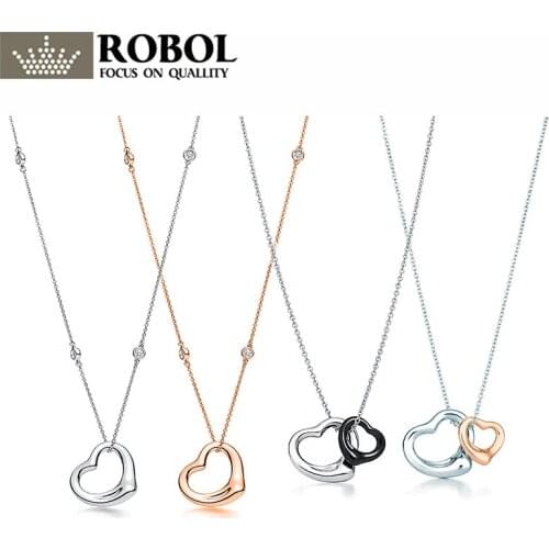 High Quality 1:1 TTFF 925 Sterling Silver Love Pop Necklace Jewerly Original Design Model Exquisite Craftsmanship