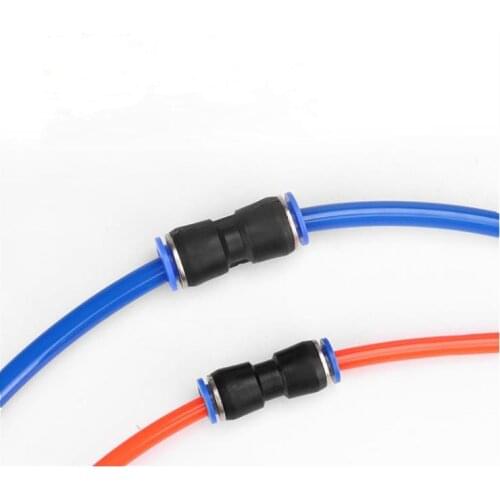 Pneumatic Fittings Plastic Quick Tube Connector PU 2-way Straight For Air water Hose Tube Push in Straight Gas Quick Connection