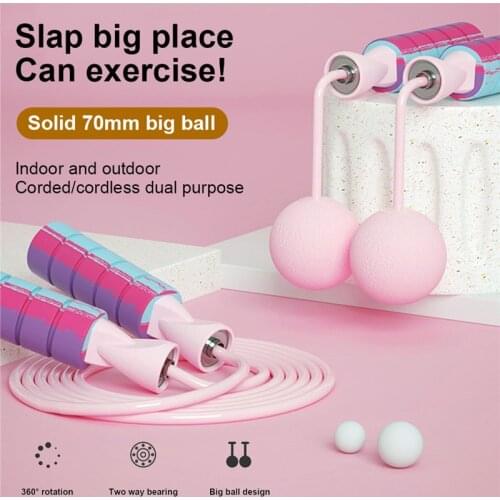 Adjustable Skipping Rope Wireless Skipping Weight Ball Sports Fitness Equipment for Adults And Children