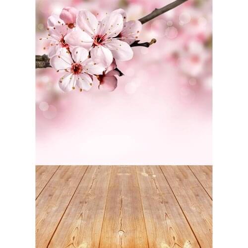 Pink Flowers Flare Bokeh Photographic Background Vinyl Cloth Backdrop for Children Baby Lovers Photo Studio Photoshoot Photocall
