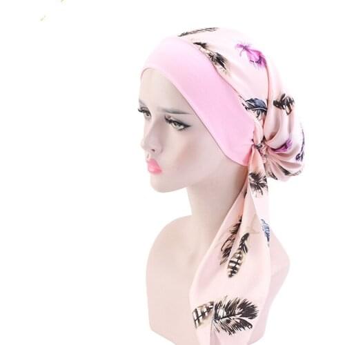 Bonnets For Women Fashion Multifunction New Silk Wide Braid Headscarf Hat Chemotherapy Hat Popular In Europe and America 148