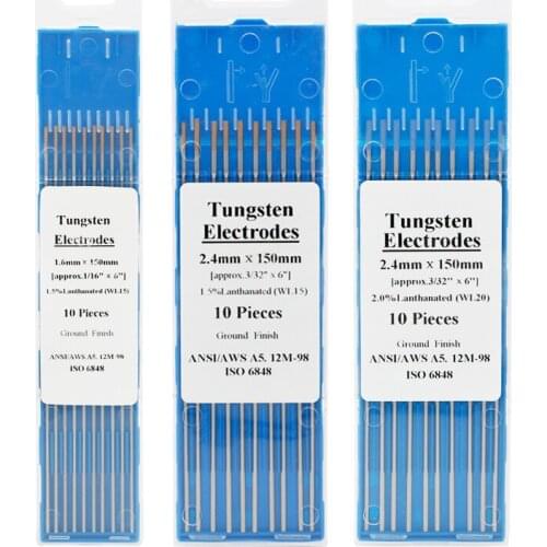 10pcs Tungsten Electrodes TIG Welding Rods WL15 WL20 TIG Tungsten Electrode 1.0 1.6 2.0 2.4 3.0 4.0 Metalworking