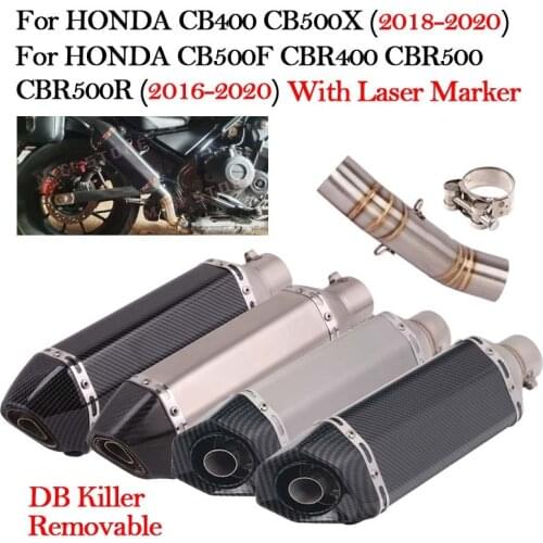 Slip On For Honda CBR500 500R CB500X CB500F 2020 Year Motorcycle Exhaust Muffler Modified DB Killer Escape Moto Middle Link Pipe