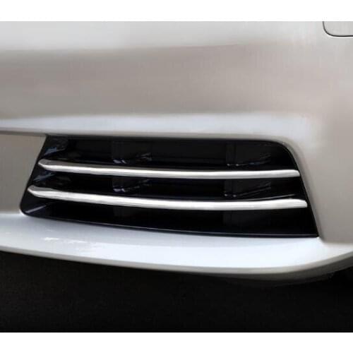 Higher star ABS with Chrome 4pcs Car Front fog lamp decoration cover for Audi A4L 2017-2019