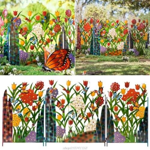 Courtyard Garden Iron Art Fence Flower Bed Garden Ornament Fence Home Decoration Edging Border DIY Lawn JY20 21 Dropship