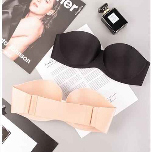 Sexy Strapless Bra Push Up Lingerie Backless Brassiere Seamless Bralette Underwear for Wedding Dress Women Invisible Bras