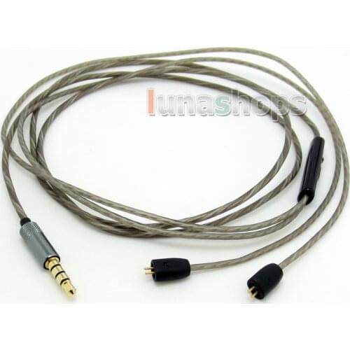 1.3m Silver Plated + OFC 3.5mm Earphone cable with Mic For Ultimate Ears UE TF10 SF3 SF5 5EB 5pro LN004394