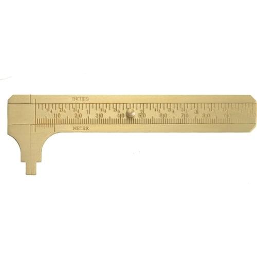 100mm Vernier Caliper Gauge Mini Brass Pocket Sliding Vernier Caliper Measuring Ruler Delicate Items Micrometer Tool Precision