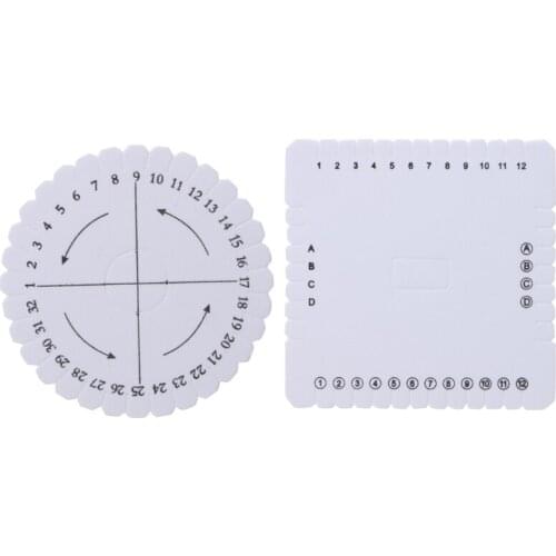 2Pcs Round Square Kumihimo Beading Cord Disc/Disk Braiding Braided Plate DIY85WC