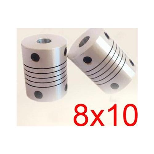 30pcs/lot 8x10 CNC Motor Jaw Shaft Coupler screw encoder 8mm to 10mm 8 to 10 Flexible Coupling 19mm OD 25mm length