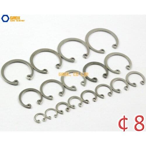 400 Pieces 8mm 304 Stainless Steel Internal Circlip Snap Retaining Ring