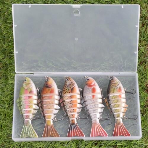 5pcs Sinking Wobbler Set Crankbaits Fishing Lure 10cm 15g Artificial Bait Hard Lure Multi Jointed Swimbait Pike Wobblers Bait