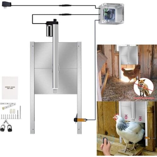 Automatic Chicken Coop Door Opener Controller Door Kit With Timer Auto Close Chicken Coop Cage Poultry Farm Accessories EU Plug