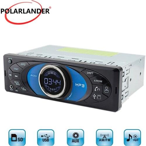 Support Bluetooth Bluetooth auto 1 Din MP3 Hands Free Calling Multimedia USB TF AUX FM autoradio Music Player Car Radio