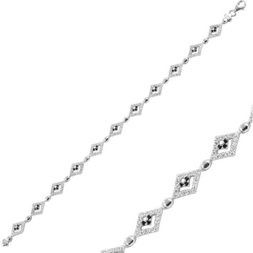 Silver 925 Sterling Zircon Cubic Zirconia Bracelet