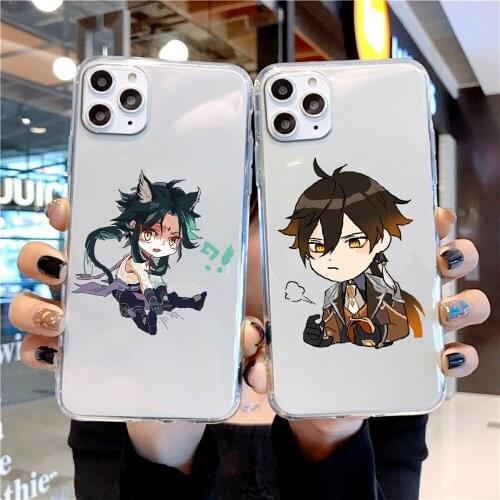 Genshin Impact xiao Zhong Li Phone Case For Xiaomi Mi Max Note 3 A2 A3 8 9 9T 10 Lite Pro Ultra transparent pretty cover