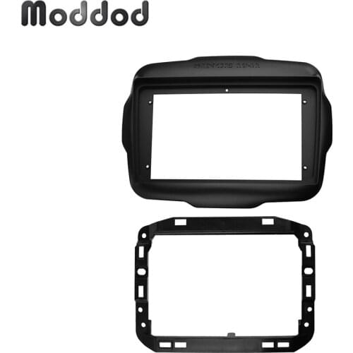 Double Din Radio Fascia Fit for JEEP RENEGADE 2015 Dashboard Kit Stereo Player Panel Dash Mount Trim Kit Bezel Adapter Cover