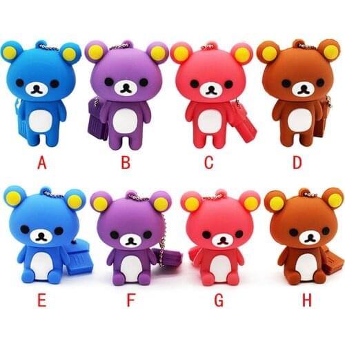 TEXT ME Cartoon 64GB cute Mini bear USB Flash Drive 4GB 8GB 16GB 32GB Pendrive USB 2.0 Usb stick