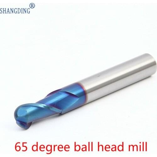 65 degrees Two Blade Carbide Tungsten Steel Ball Knife Number Control CNC Milling Cutter