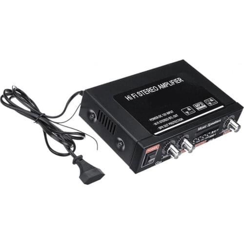 Hifi Bluetooth Car Audio Power Amplifier FM Radio Player w/Remote Controller