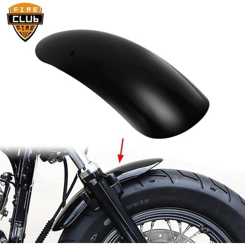 Motorcycle Custom Short Front Fender Cover Black Steel Iron For Harley Sportster Forty Eight XL1200X 2010-2017 16 15 14 13 12 11