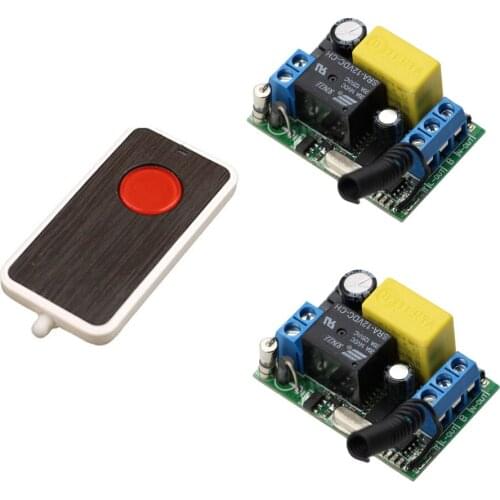 Best Price AC220V 1CH RF Remote Control Switch System 1X Transmitter + 2 X Receiver 1CH Relay Smart Home In Stock