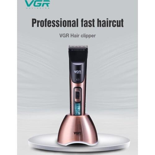 VGR V003 Steel Knife Hair Clipper Fast Haircut Intelligent Display Noise Reduction V-003