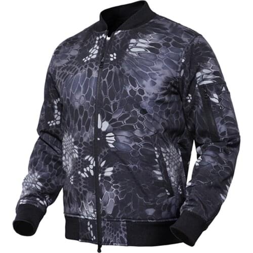 Men Autumn winter Outdoor sports hiking Camping Fleece camouflage jacket Military Tactical waterproof Thermal Ma1 windbreaker