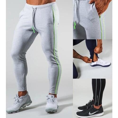 Men Joggers Sport Pants Running Skinny Pants Mens Cotton Gym Fitness Trousers Training Tracksuit Bottoms Bodybuilding Sweatpants