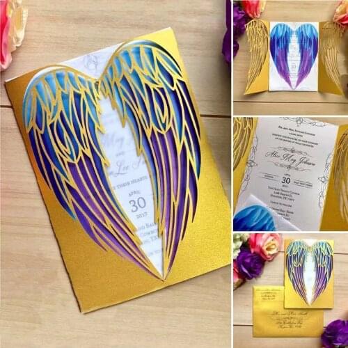 Wing New Cutting Die Scrapbooking Craft Metal Die Cut for DIY Paper Cards Making Valentines Day Wedding Decorative