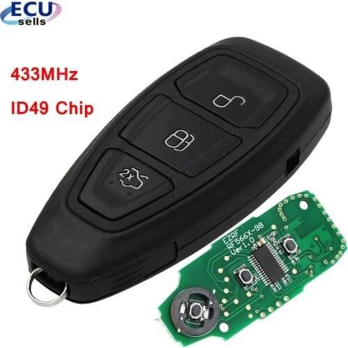 New Intelligent Remote Key 433MHz with ID49 Chip for Ford Kuga Fiesta 2016-2018 year