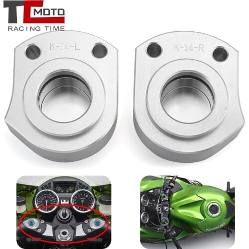 Motorcycle CNC Handlebar Riser Clamp Height up Adapter For Kawasaki Ninja ZX-14R ZX14R ZX 14R ABS 2006-2018 Ninja ZZR 1400 08-11