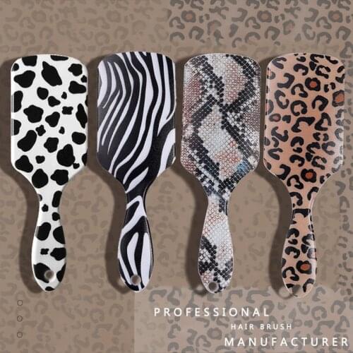 Comb Leopard Print High Temperature Resistant ABS Durable Material Women Cutting Hair Comb Detangling Hair Brush Hairdressing